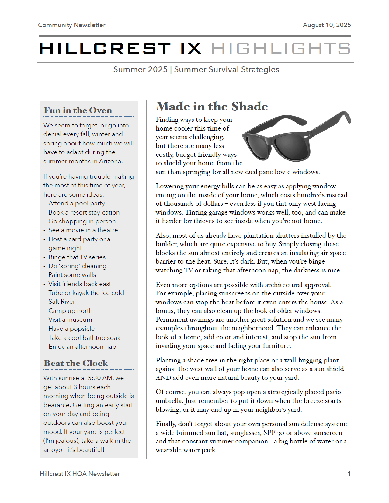 Newsletter